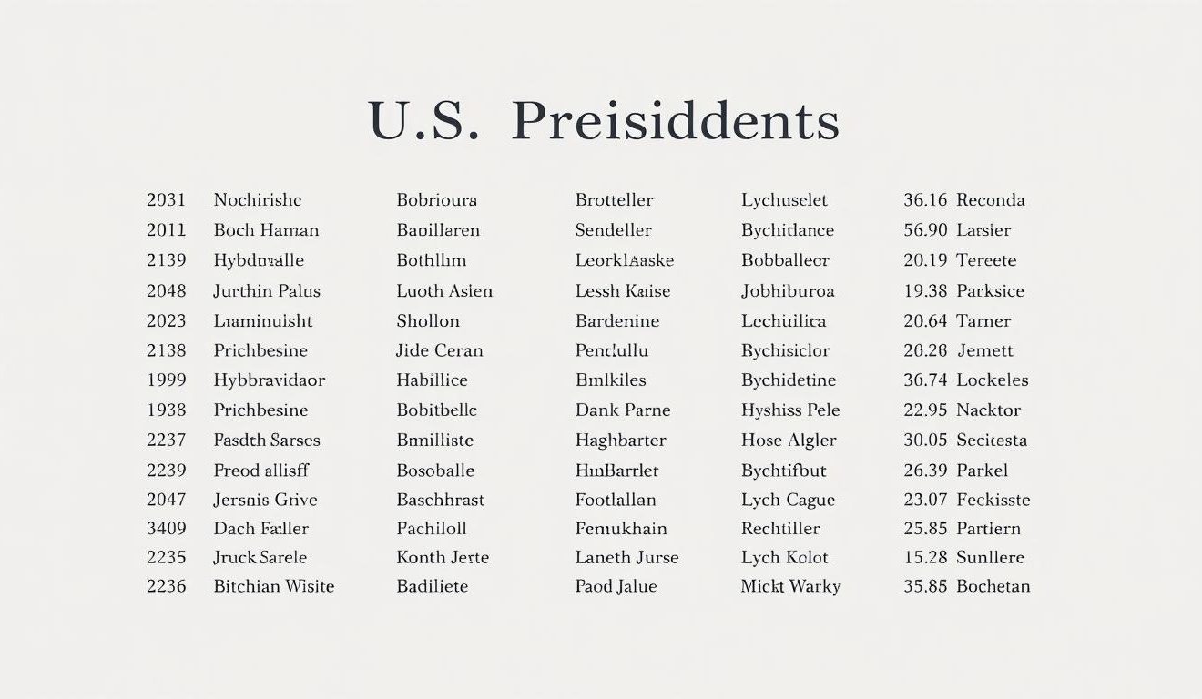 Liste der Präsidenten der Vereinigten Staaten