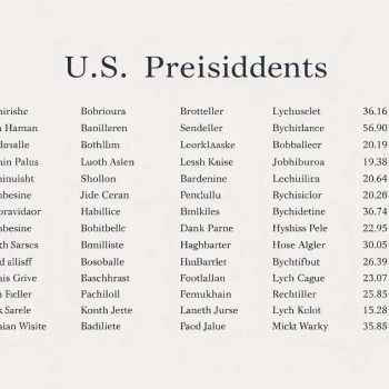 Liste der Präsidenten der Vereinigten Staaten